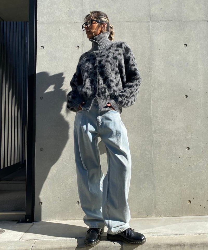 LEONARD ジップカーディガン アセテート 総柄 niko and ｜幾何ハート柄襟ZIPカーディガン | Rakuten