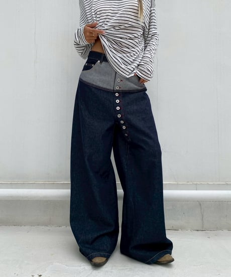 wide denim pt「design waist」#2635364