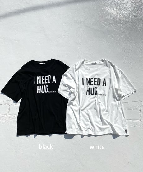 wide tee「HUG」#3271