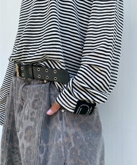 half pt「washed leopard」#6363-264
