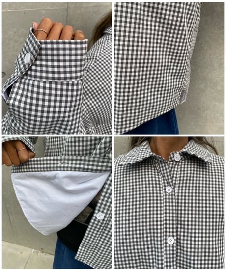 puffer shirt「gingham」#97125