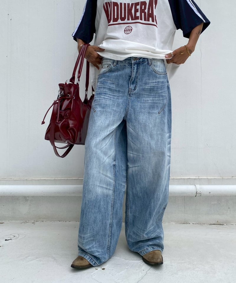 loose curve denim「wash」#2608964 | tablethotel-s