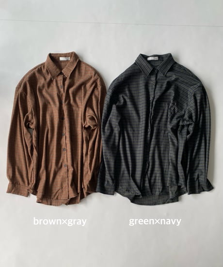 checker shirt「big round」#7942758