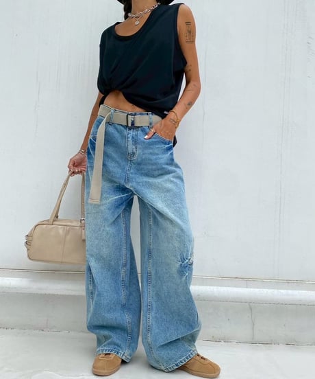 denim pt「balloon barrel」#25046