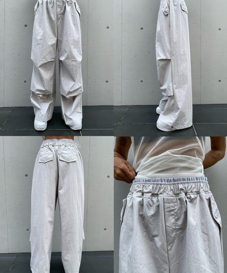 knee tack jogger pt「W stripe」#013
