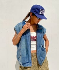 denim gilet「stand neck」#679964