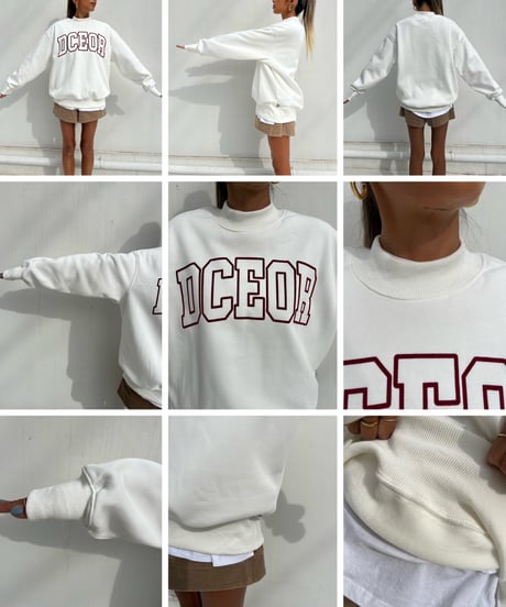 high neck sw「flocky font」#2162859(裏起毛）