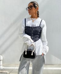 denim bustier「solid shape」#006