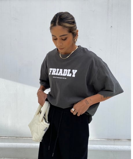 wide tee「FRIADLY」#8059