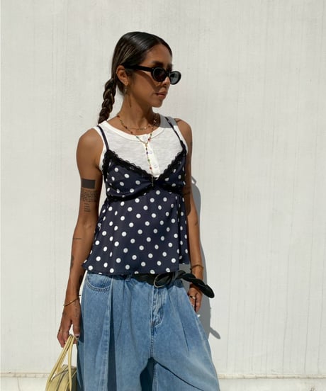 flare cami tops「dot」#00365