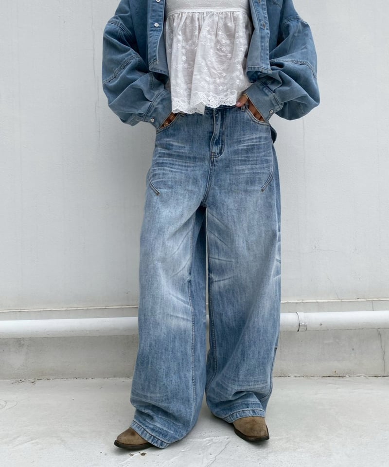 loose curve denim「wash」#2608964 | tablethotel-s