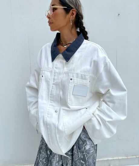 coverall jacket「contrast collar」#80112