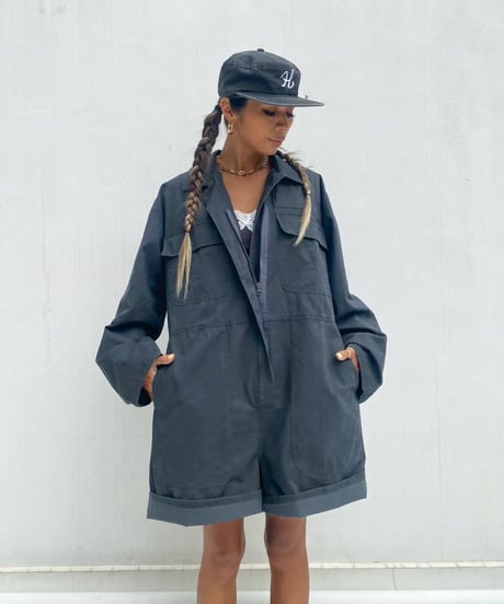 short jumpsuit「flap pocket」#523563