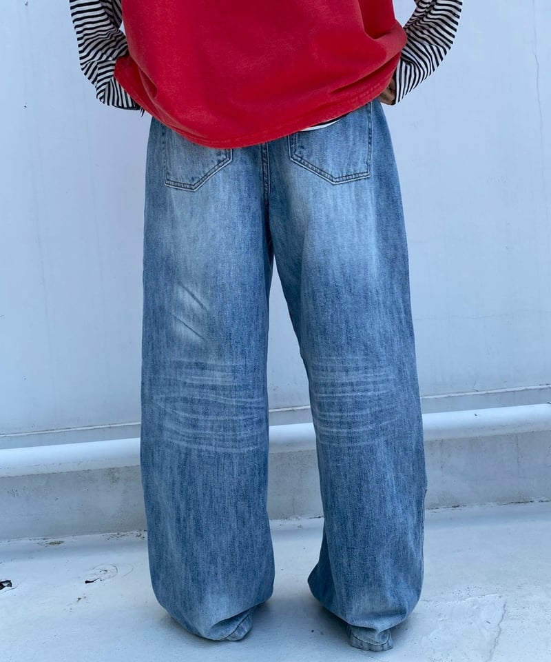 loose curve denim「wash」#2608964 | tablethotel-s