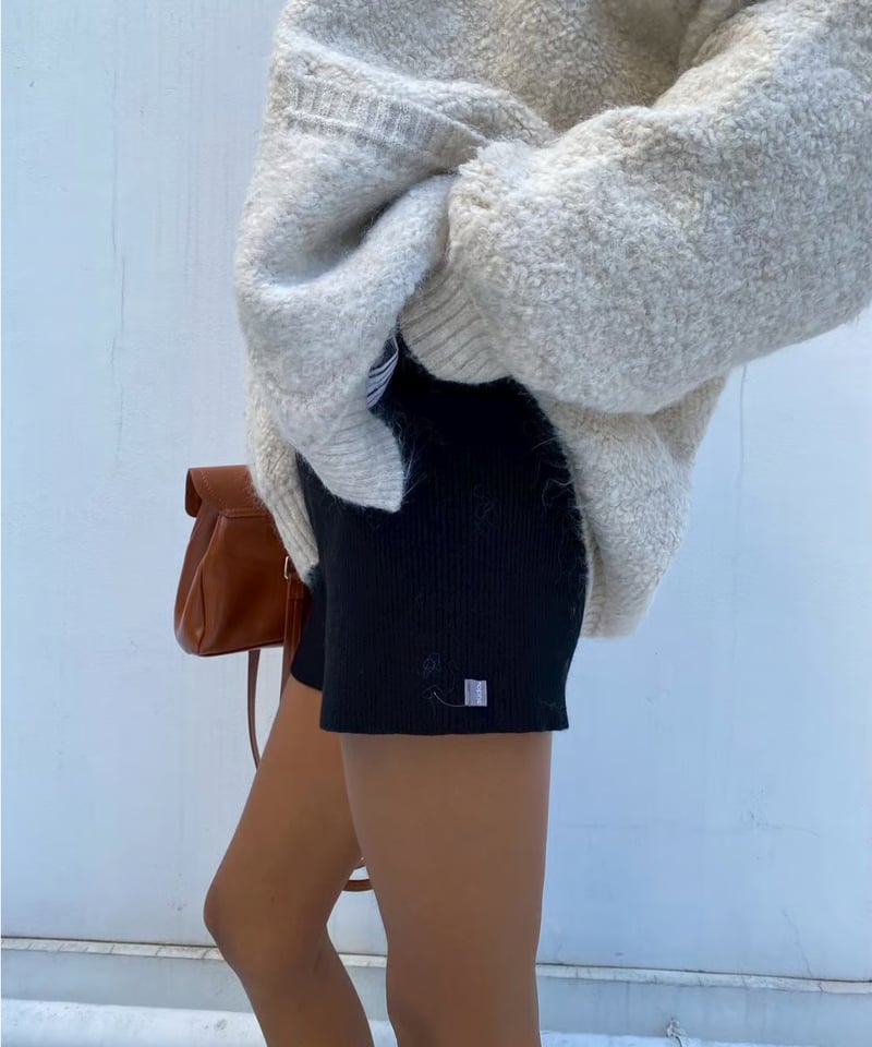 rib shorts「stretch knit」#8805512 | tablethotel-