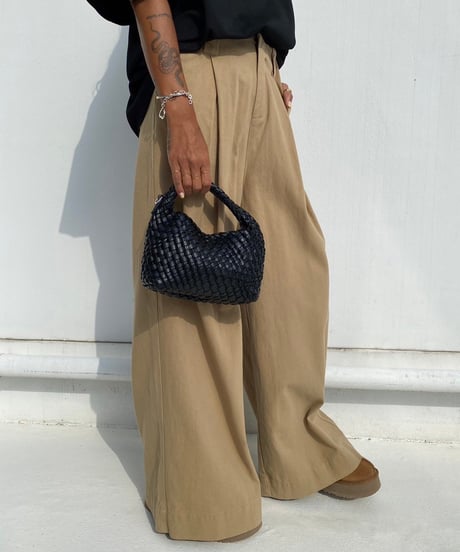 tuck wide pt 「belt waist」#6079
