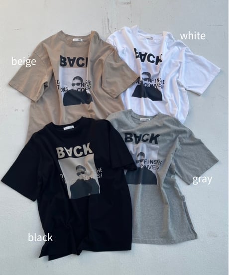 big print t「BACK」#8163