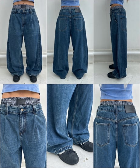wide denim pt「layered」#7106164