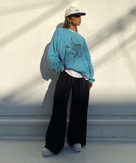 tuck wide pants「paint」#76832