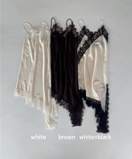 satin one piece「slit lace」#25613601
