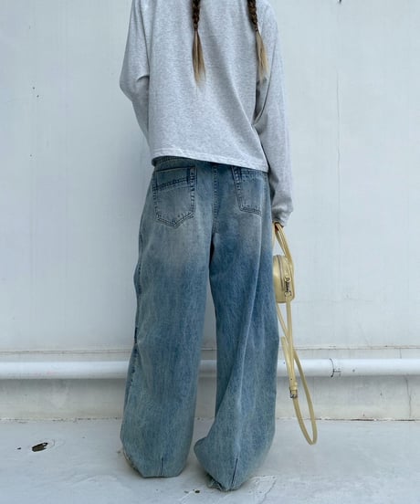 3D tuck denim「tapered」#99003