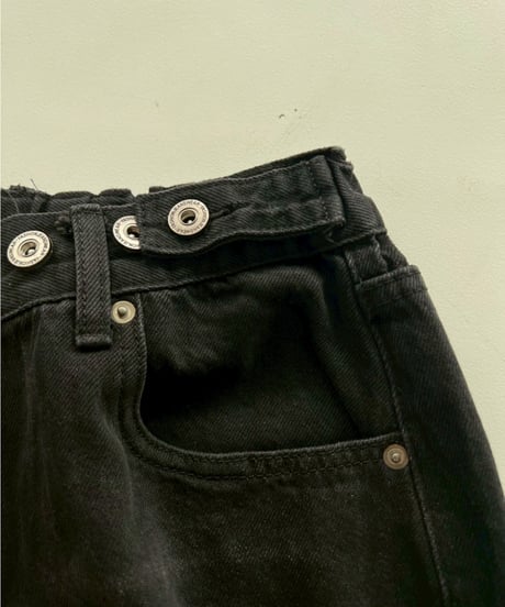 wash denim shorts「buggy」#70652-164