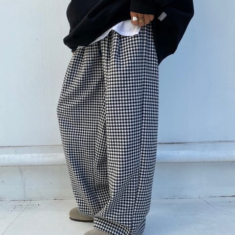 tuck wide pt「checkered」#83772