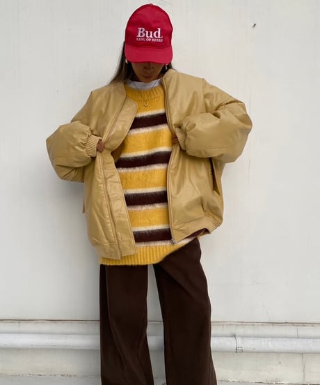 loose knit pullover「border」#8118