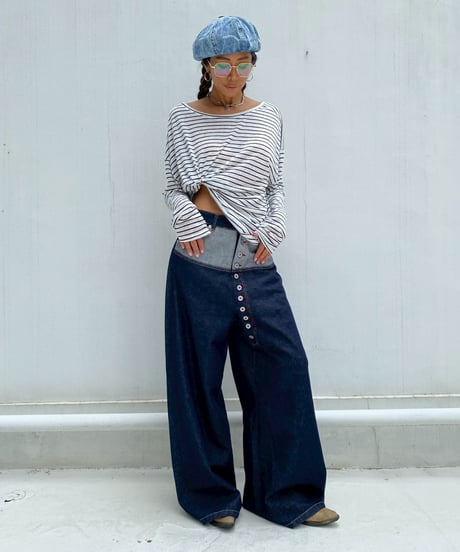wide denim pt「design waist」#2635364