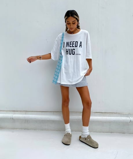 wide tee「HUG」#3271
