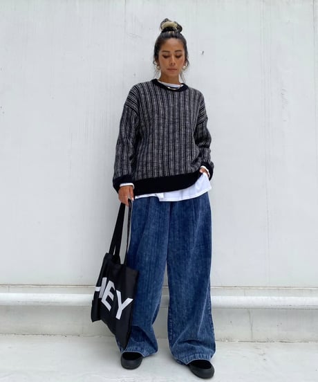 mix color knit「stripe」#8270