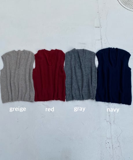 knit vest「loose」#086259