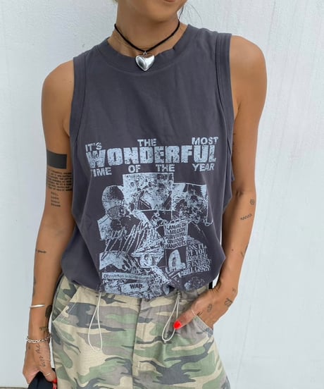 drop armhole tank「WONDERFUL」#11889