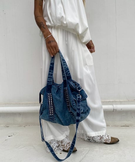 2way denim bag「studs」#1063