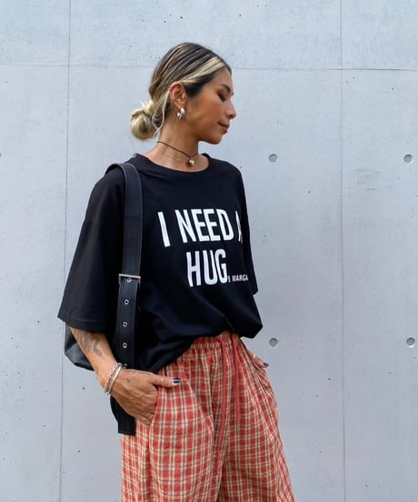 wide tee「HUG」#3271