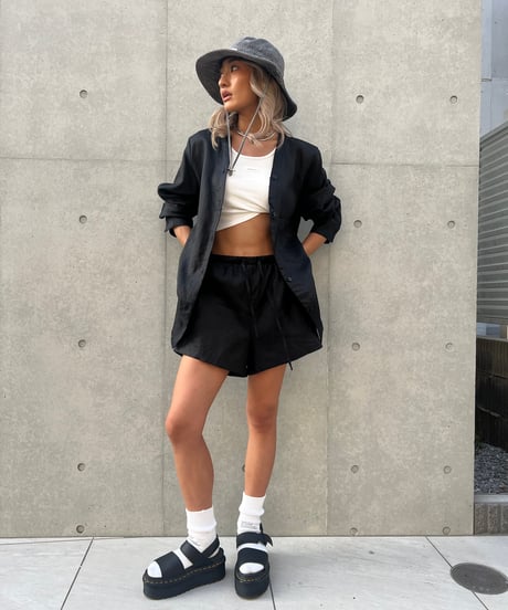 rib cropped tank「tag」#111