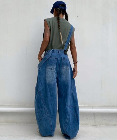 denim salopette「clash」#563063