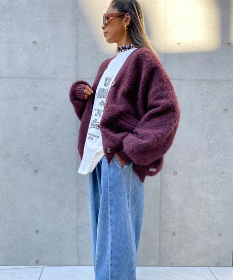 knit cardigan「mix yarn」#8179