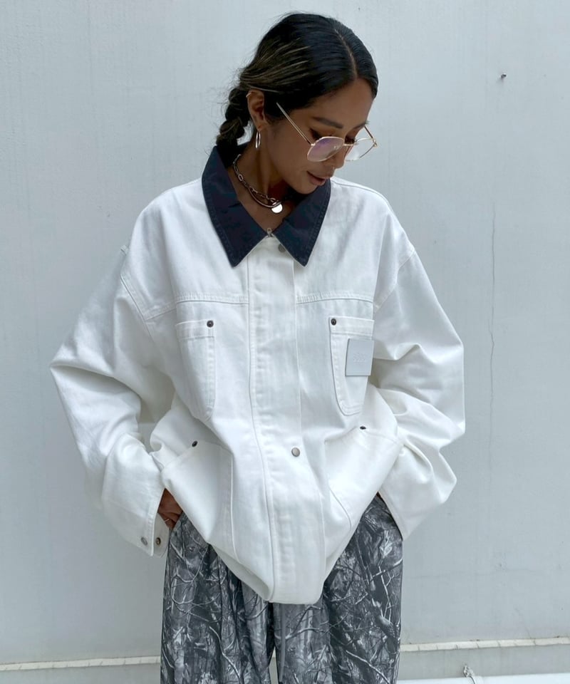 coverall jacket「contrast collar」#80112 | tablet