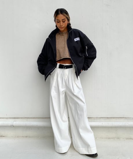 tuck wide pt 「belt waist」#6079