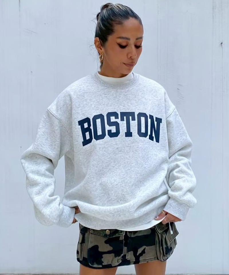 print sw「BOSTON」#3667511（裏起毛） | tablethotel-sūdo
