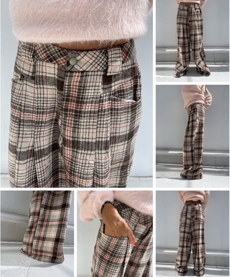 wide tuck pt「tartan check」#996159