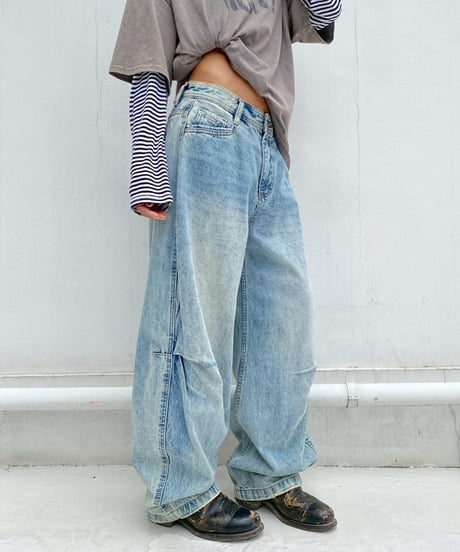 3D tuck denim「tapered」#99003