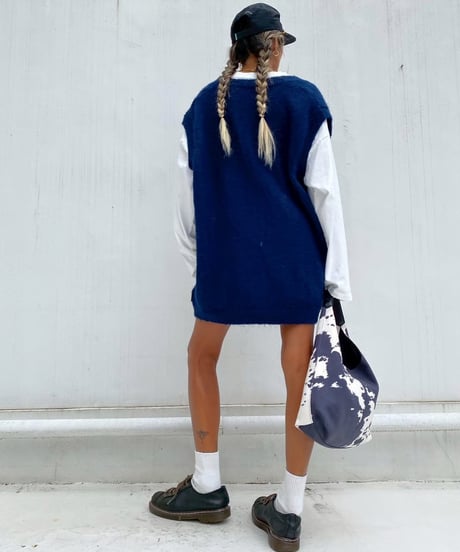 knit vest「loose」#086259