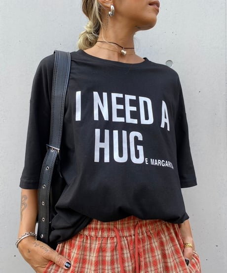 wide tee「HUG」#3271