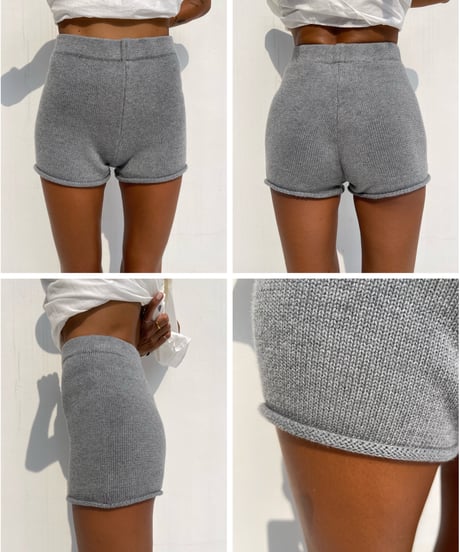 knitted shorts「rolled」#01258