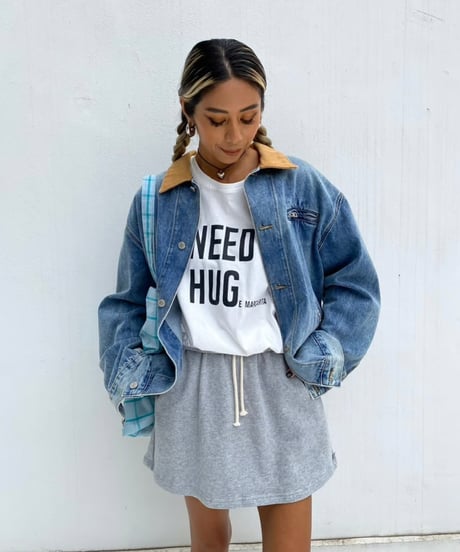 wide tee「HUG」#3271