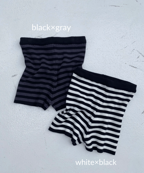 knit short pt「border」#7395