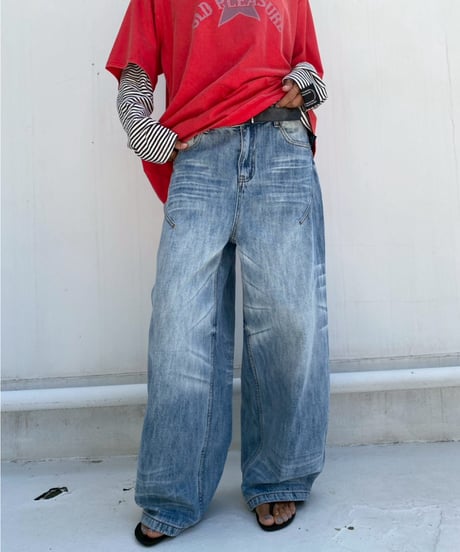 loose curve denim「wash」#2608964