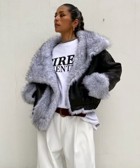 2way coat「fur leather」#251063511（リバーシブル）